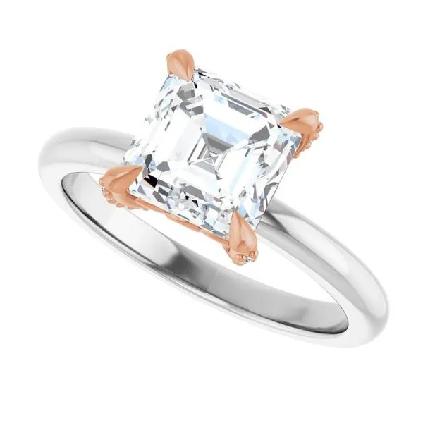 Claw-Prong Accented Engagement Ring Image 5 Vulcan's Forge LLC KANSAS CITY, MO