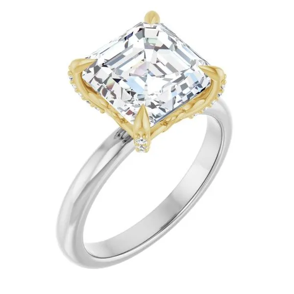 Claw-Prong Accented Engagement Ring