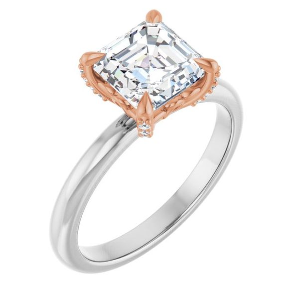 Claw-Prong Accented Engagement Ring
