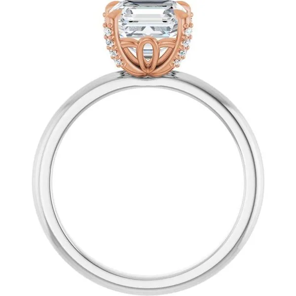 Claw-Prong Accented Engagement Ring Image 2 JF Jones Jewelers Rochester, NY