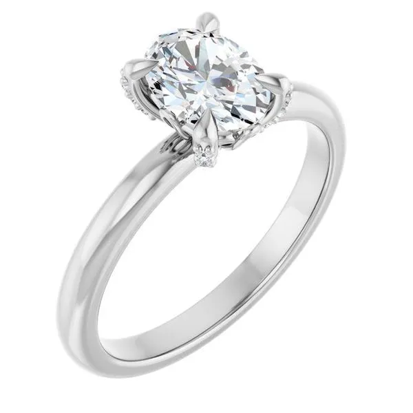 Claw-Prong Accented Engagement Ring Michael Szwed Jewelers Longmeadow, MA
