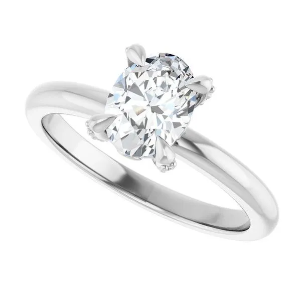 Claw-Prong Accented Engagement Ring Image 5 J. West Jewelers Round Rock, TX