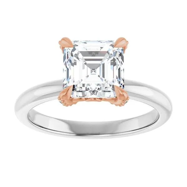Claw-Prong Accented Engagement Ring Image 3 JF Jones Jewelers Rochester, NY
