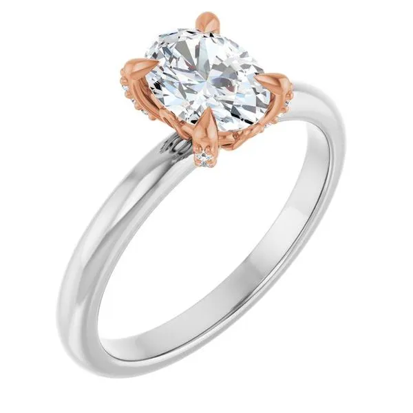 Claw-Prong Accented Engagement Ring
