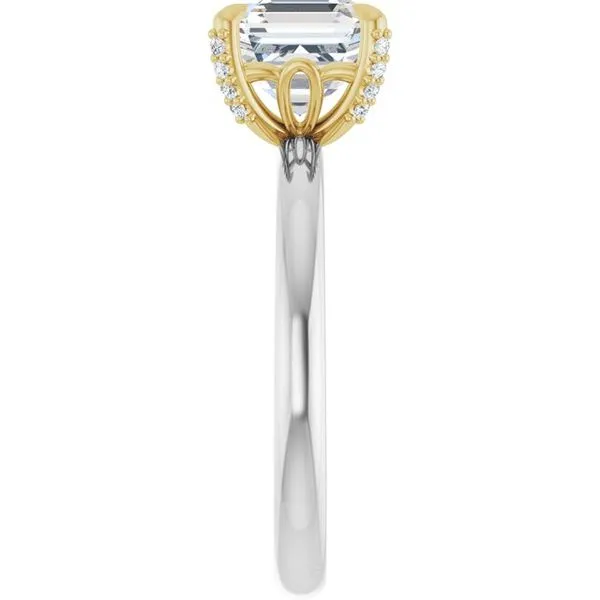 Claw-Prong Accented Engagement Ring Image 4 Stuart Benjamin & Co. Jewelry Designs San Diego, CA