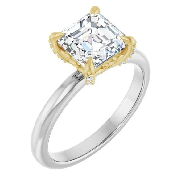Claw-Prong Accented Engagement Ring
