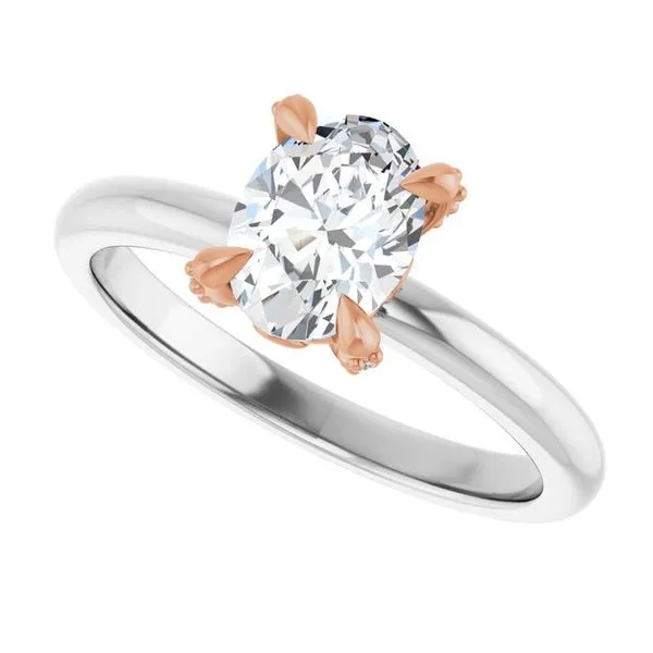 Claw-Prong Accented Engagement Ring Image 5 J. West Jewelers Round Rock, TX