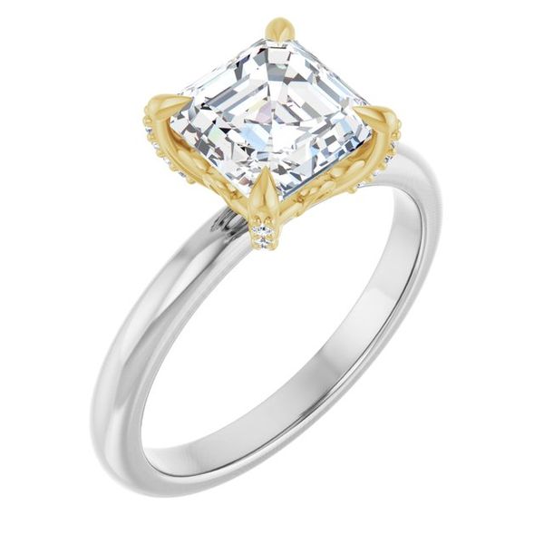 Claw-Prong Accented Engagement Ring