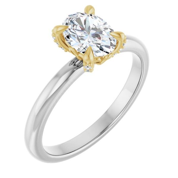 Claw-Prong Accented Engagement Ring