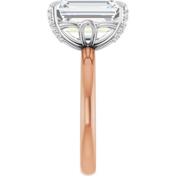 Claw-Prong Accented Engagement Ring Image 4 Mark Jewellers La Crosse, WI