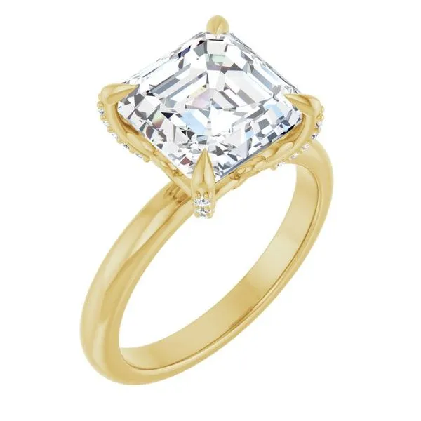 Claw-Prong Accented Engagement Ring House of Silva Wooster, OH