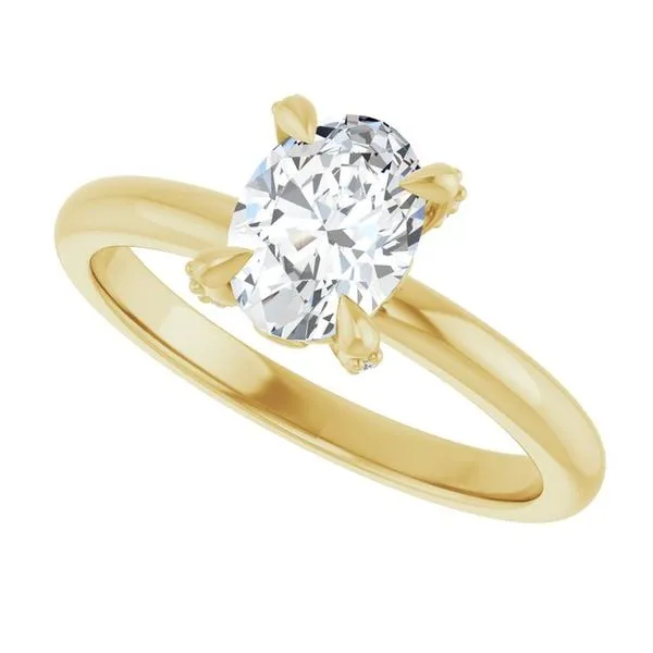 Claw-Prong Accented Engagement Ring Image 5 Don's Jewelry & Design Washington, IA