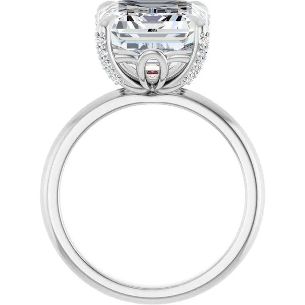 Claw-Prong Accented Engagement Ring Image 2 Clater Jewelers Louisville, KY