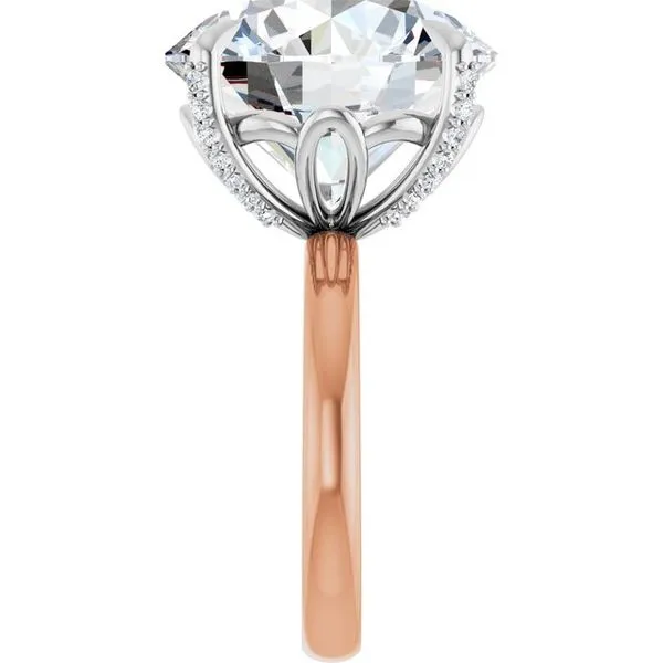 Claw-Prong Accented Engagement Ring Image 4 Austin's Fine Diamonds & Jewelry Lyndhurst, NJ