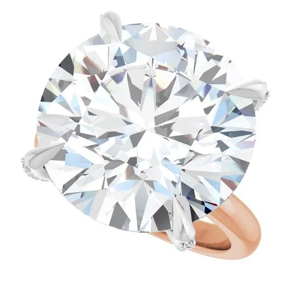 Claw-Prong Accented Engagement Ring Image 5 Austin's Fine Diamonds & Jewelry Lyndhurst, NJ
