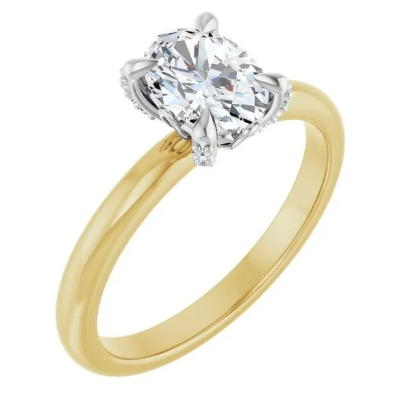 Claw-Prong Accented Engagement Ring