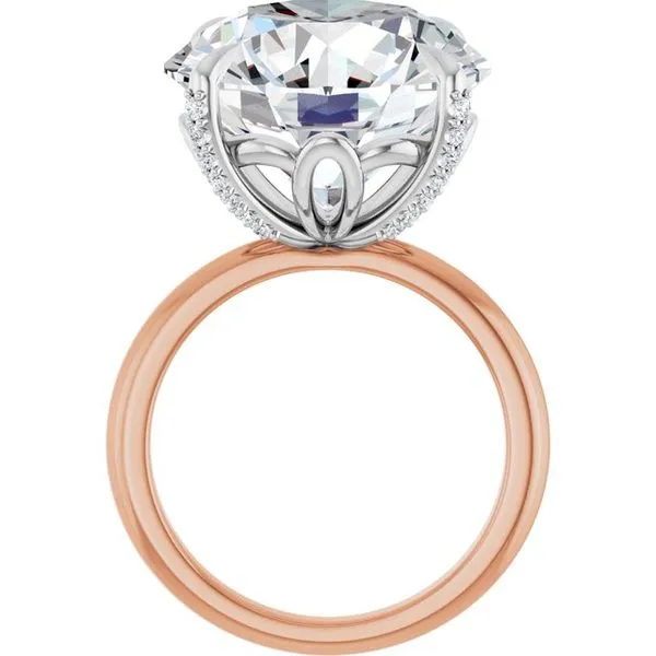Claw-Prong Accented Engagement Ring Image 2 Michael Szwed Jewelers Longmeadow, MA