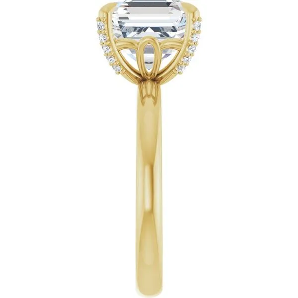 Claw-Prong Accented Engagement Ring Image 4 Raleigh Diamond Fine Jewelry Raleigh, NC