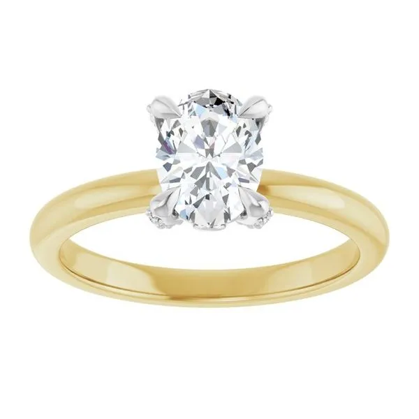 Claw-Prong Accented Engagement Ring Image 3 JF Jones Jewelers Rochester, NY