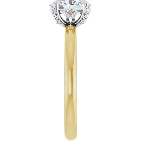 Claw-Prong Accented Engagement Ring Image 4 Futer Bros Jewelers York, PA