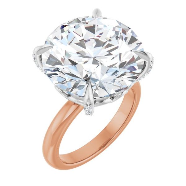 Claw-Prong Accented Engagement Ring