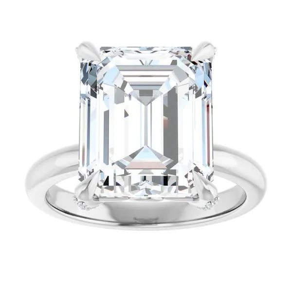 Claw-Prong Accented Engagement Ring Image 3 Vulcan's Forge LLC KANSAS CITY, MO