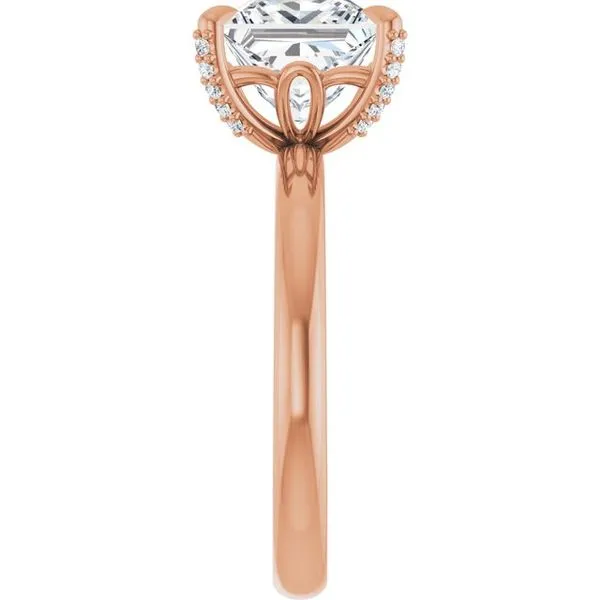 Claw-Prong Accented Engagement Ring Image 4 Vulcan's Forge LLC KANSAS CITY, MO