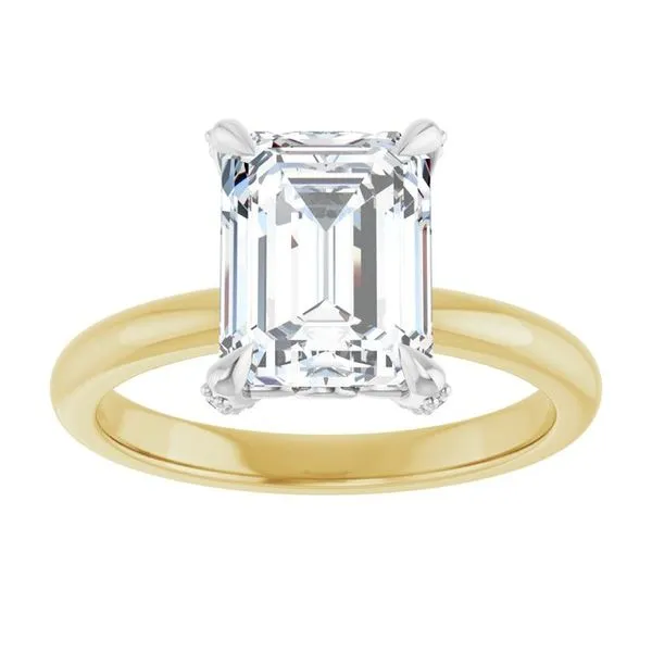 Claw-Prong Accented Engagement Ring Image 3 Raleigh Diamond Fine Jewelry Raleigh, NC