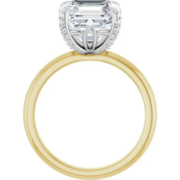 Claw-Prong Accented Engagement Ring Image 2 Don's Jewelry & Design Washington, IA
