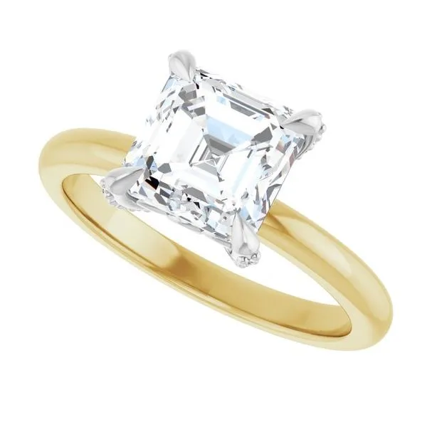 Claw-Prong Accented Engagement Ring Image 5 J. West Jewelers Round Rock, TX