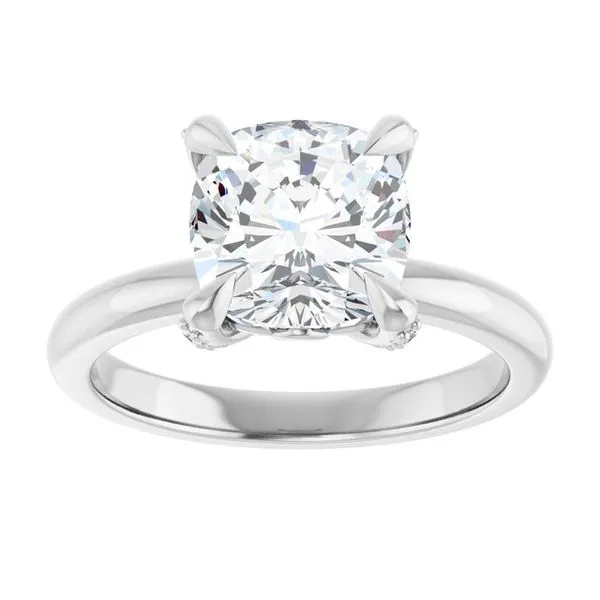 Claw-Prong Accented Engagement Ring Image 3 Clater Jewelers Louisville, KY
