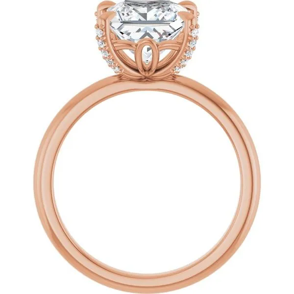 Claw-Prong Accented Engagement Ring Image 2 Don's Jewelry & Design Washington, IA