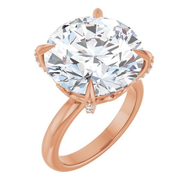 Claw-Prong Accented Engagement Ring