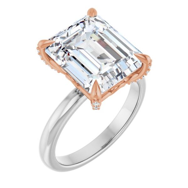 Claw-Prong Accented Engagement Ring