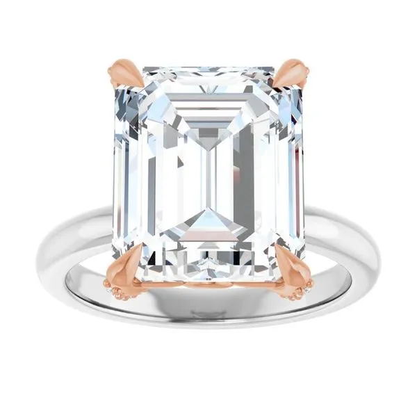 Claw-Prong Accented Engagement Ring Image 3 Raleigh Diamond Fine Jewelry Raleigh, NC