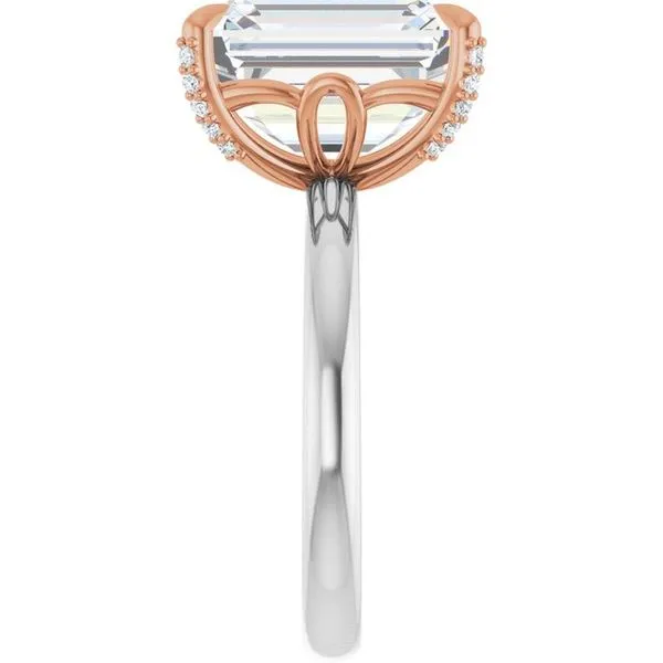 Claw-Prong Accented Engagement Ring Image 4 Raleigh Diamond Fine Jewelry Raleigh, NC