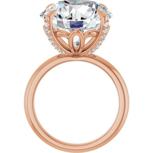 Claw-Prong Accented Engagement Ring Image 2 Vulcan's Forge LLC KANSAS CITY, MO