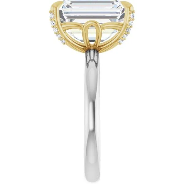 Claw-Prong Accented Engagement Ring Image 4 Arezzo Jewelers Elmwood Park, IL