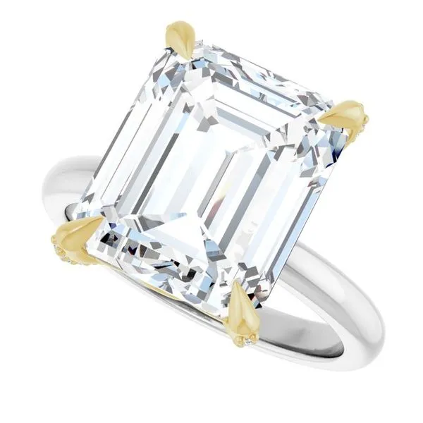 Claw-Prong Accented Engagement Ring Image 5 Northwood Jewelers Northwood, OH