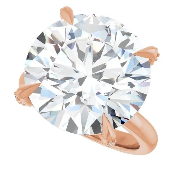 Claw-Prong Accented Engagement Ring Image 5 Vulcan's Forge LLC KANSAS CITY, MO