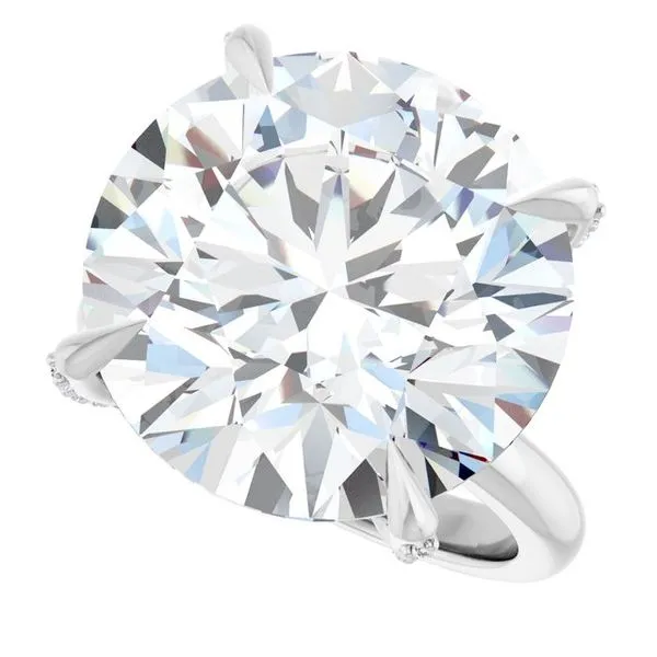 Claw-Prong Accented Engagement Ring Image 5 Futer Bros Jewelers York, PA