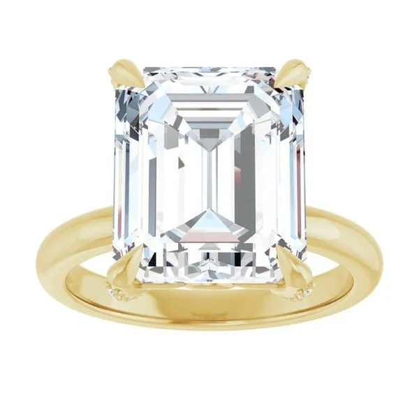 Claw-Prong Accented Engagement Ring Image 3 Michael Szwed Jewelers Longmeadow, MA