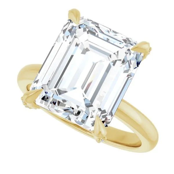 Claw-Prong Accented Engagement Ring Image 5 Don's Jewelry & Design Washington, IA