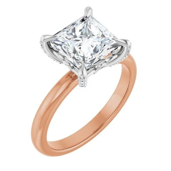 Claw-Prong Accented Engagement Ring JF Jones Jewelers Rochester, NY