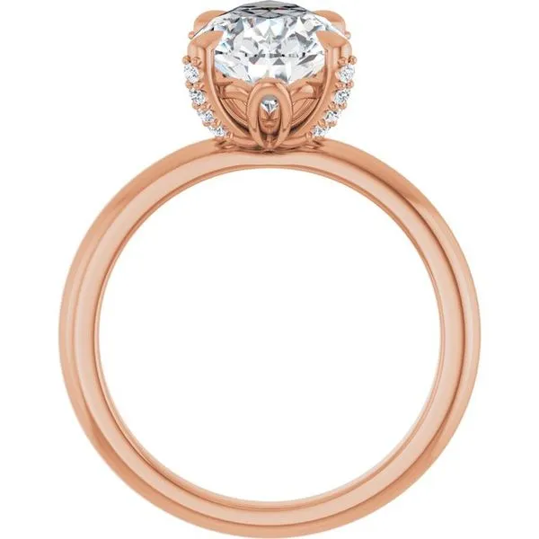 Claw-Prong Accented Engagement Ring Image 2 J. West Jewelers Round Rock, TX