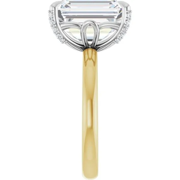 Claw-Prong Accented Engagement Ring Image 4 Don's Jewelry & Design Washington, IA