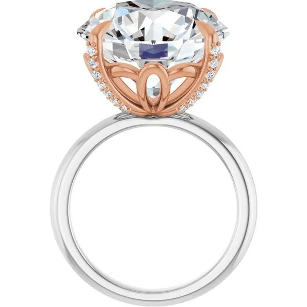 Claw-Prong Accented Engagement Ring Image 2 J. West Jewelers Round Rock, TX