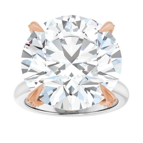 Claw-Prong Accented Engagement Ring Image 3 J. West Jewelers Round Rock, TX