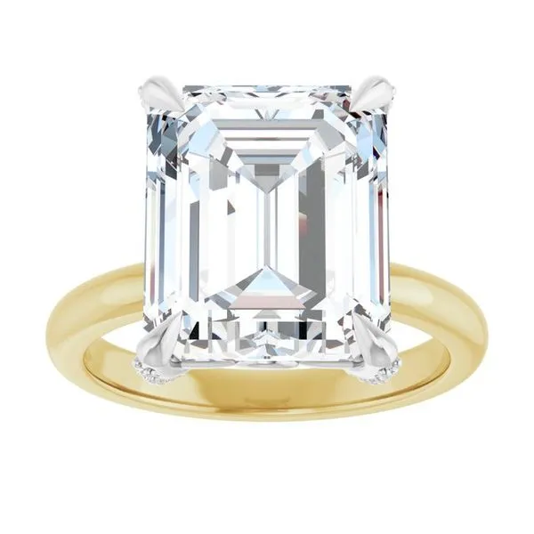 Claw-Prong Accented Engagement Ring Image 3 JF Jones Jewelers Rochester, NY