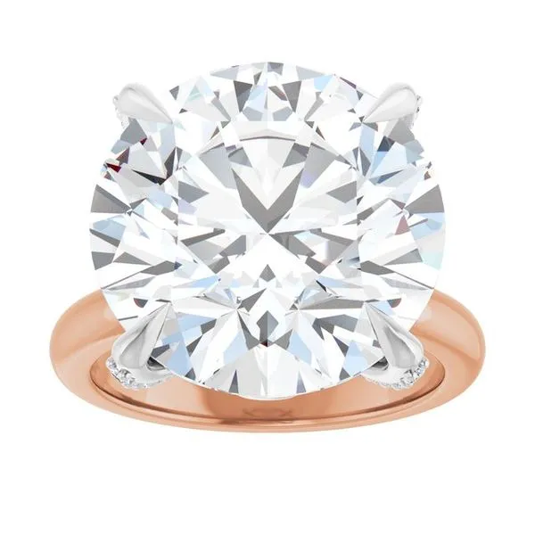 Claw-Prong Accented Engagement Ring Image 3 Don's Jewelry & Design Washington, IA